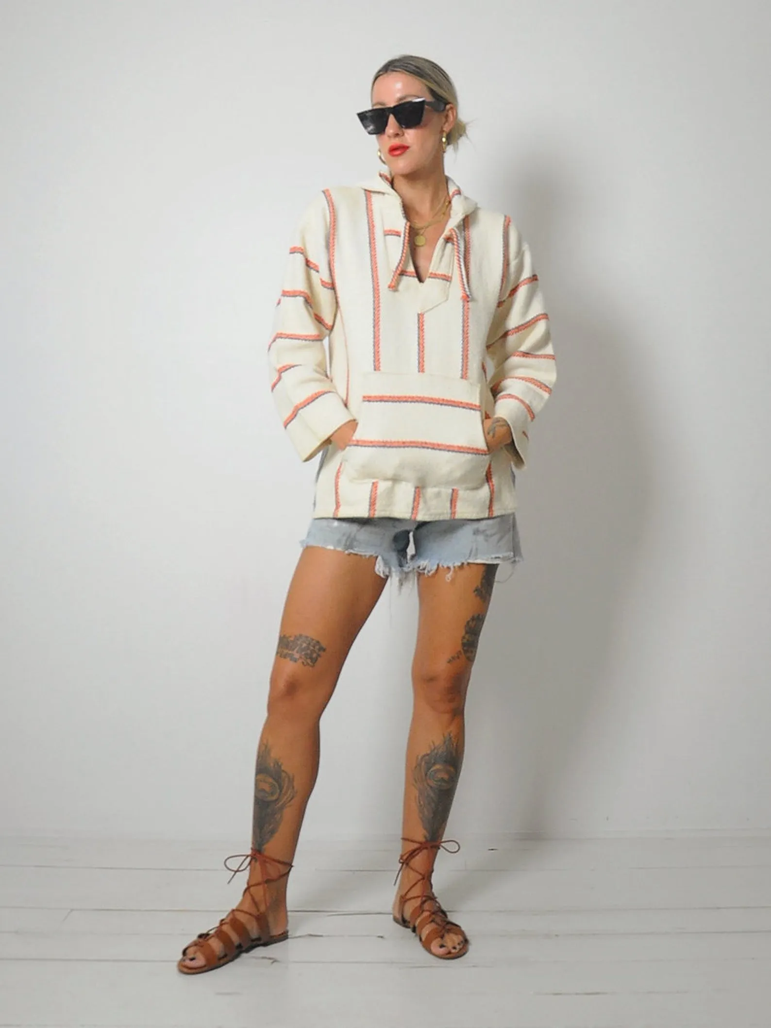 1970's Woven Beach Hoodie