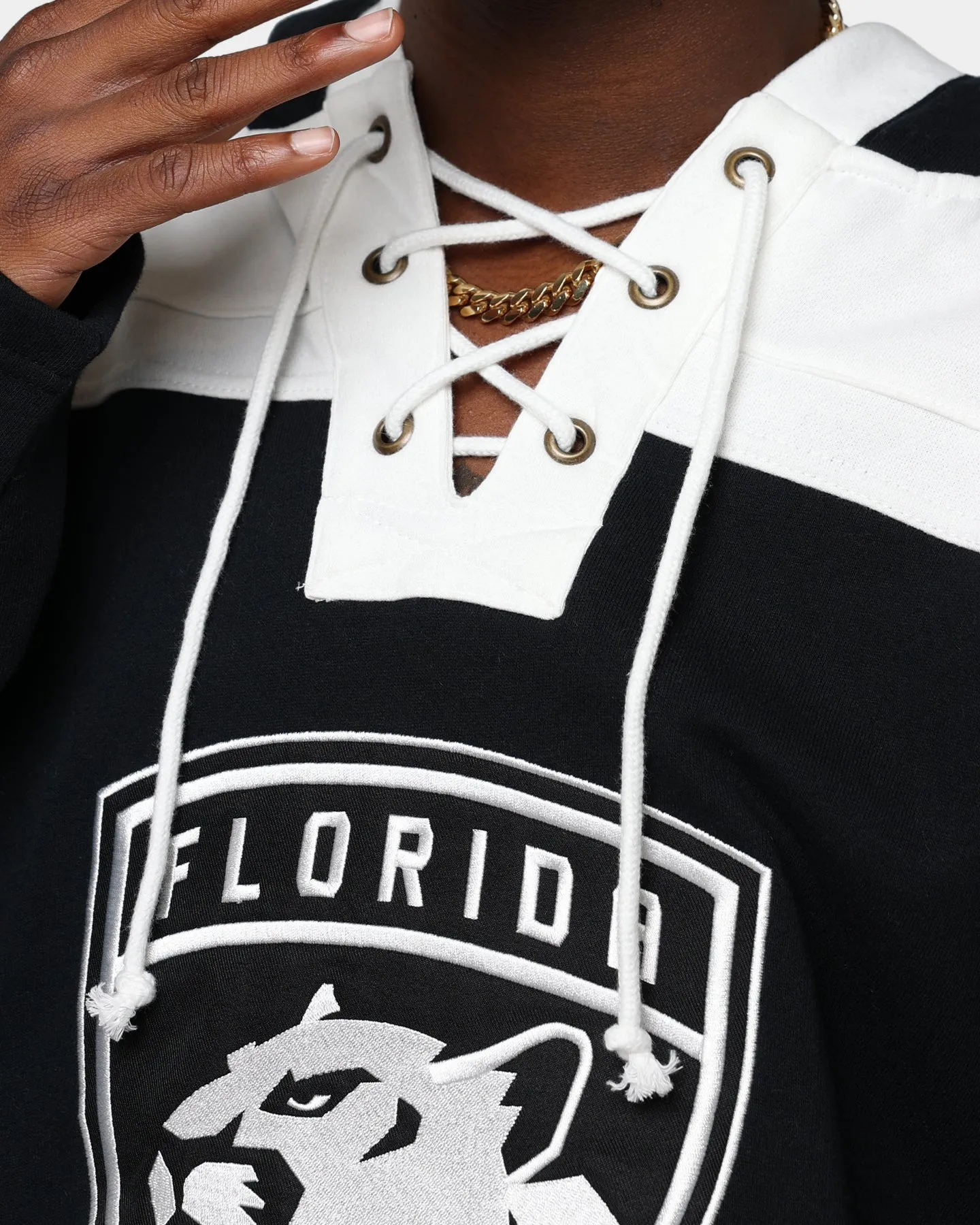 47 Brand Florida Panther Superior Lacer Hoodie Jet Black