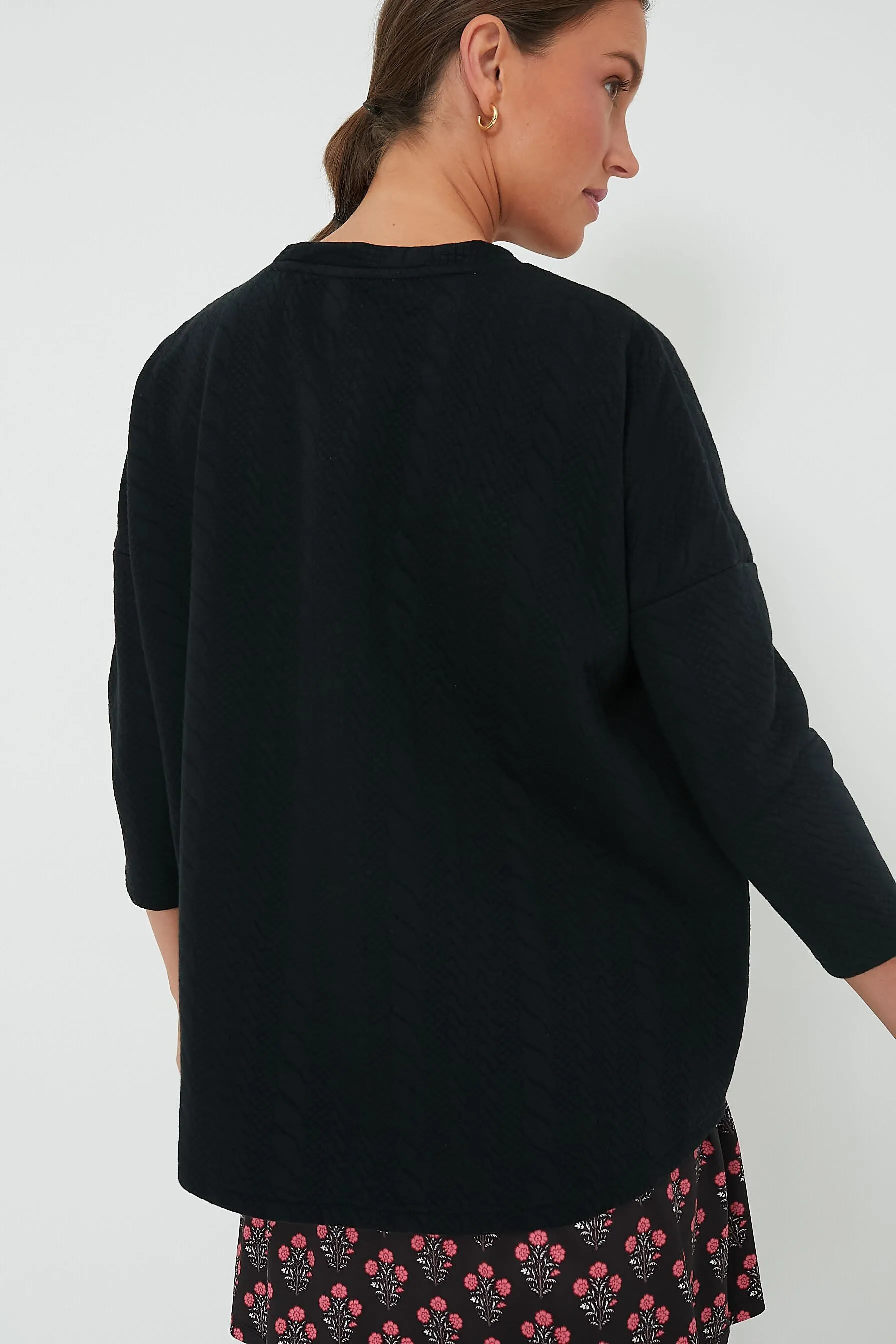 Black Cable Ally Swing Sweatshirt