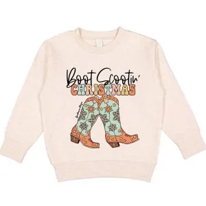 Boot Scootin' Christmas Girls Fleece Sweatshirt