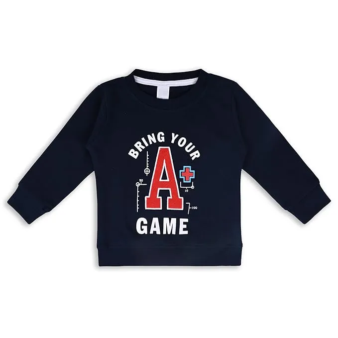 Boys and Girls Pack of 2 Typography Printed Sweatshirt