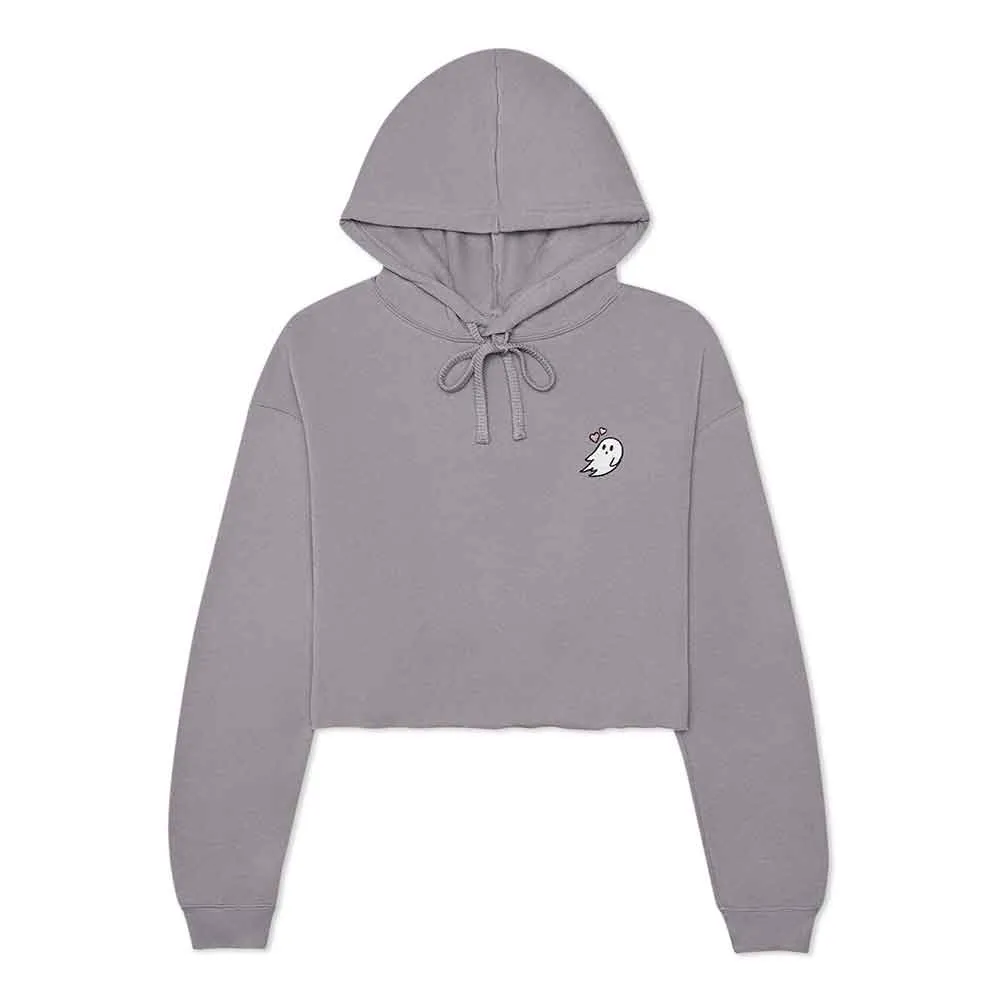 Dalix Heartly Ghost Cropped Hoodie