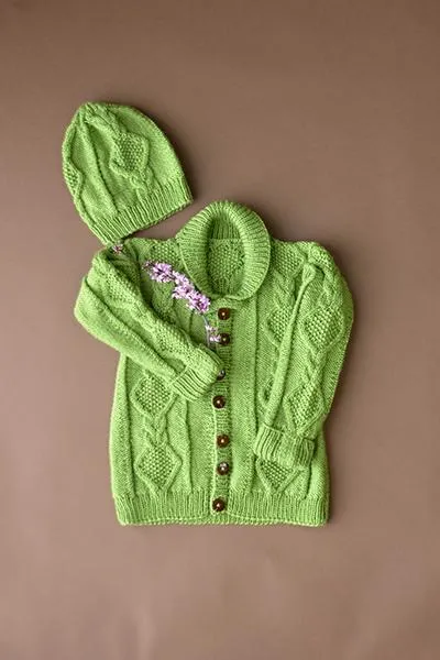 Early Spring Cardigan and Hat