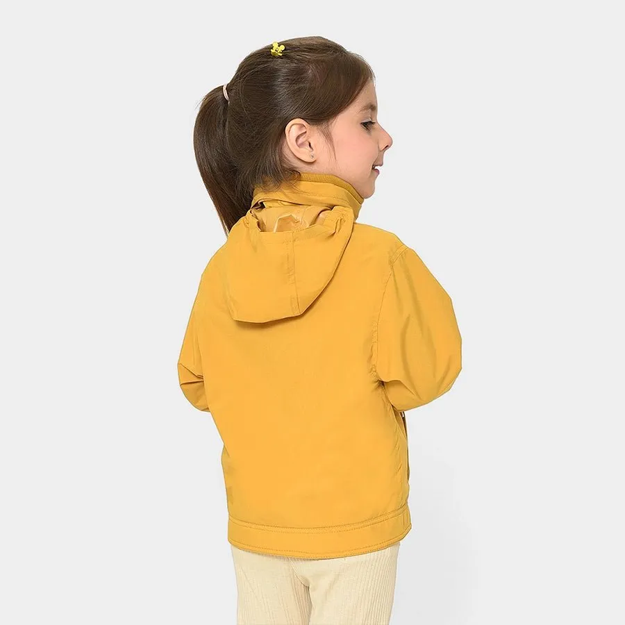 Farm Friends Woven Plain Mustard Jacket for Kids