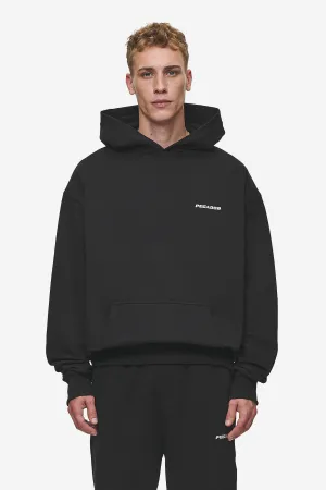 Logo Oversized Hoodie Washed Black