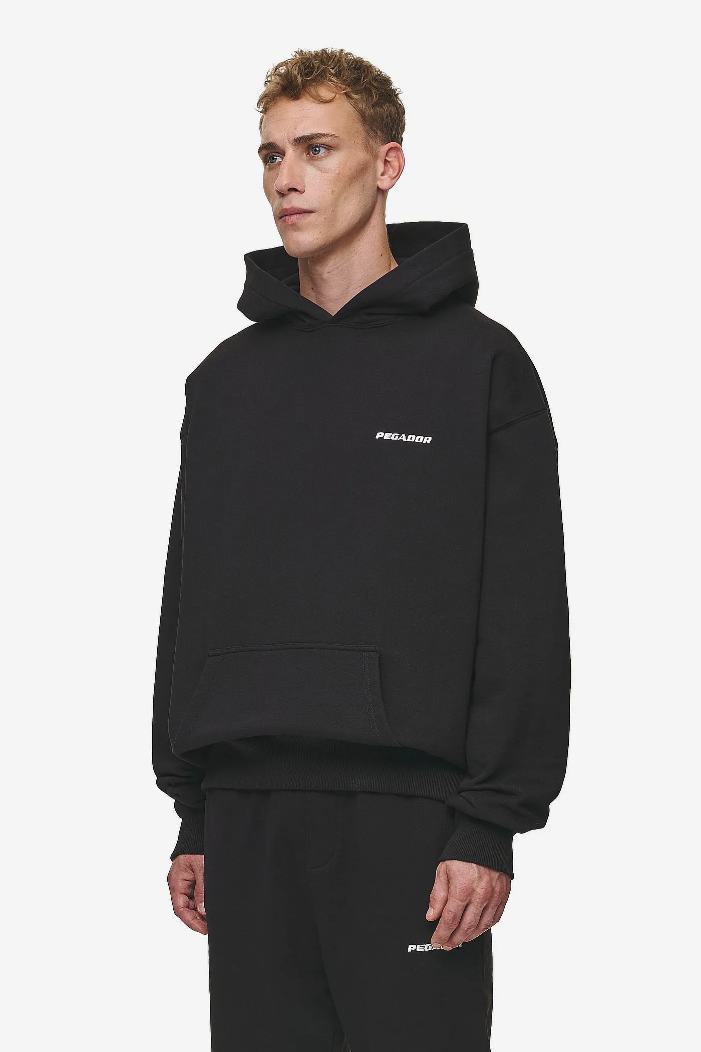 Logo Oversized Hoodie Washed Black