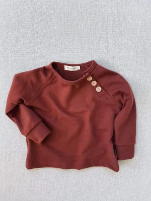 organic french terry sweatshirt - chestnut