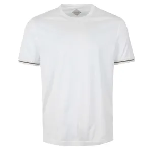 Pal Zileri Stripe Cuff Detail T-Shirt in White