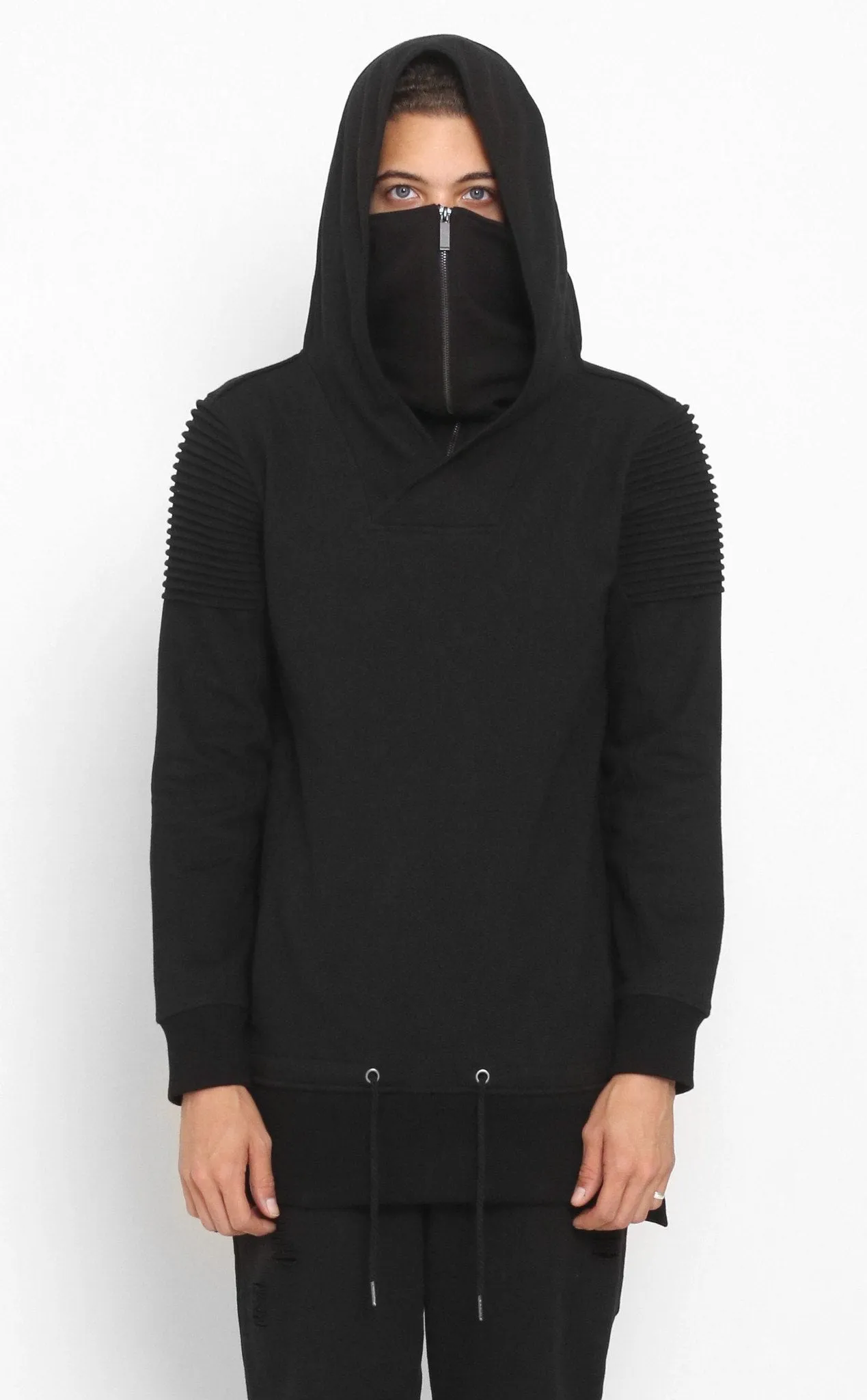 Unknown Vengeance Ninja Mask Black Hoodie