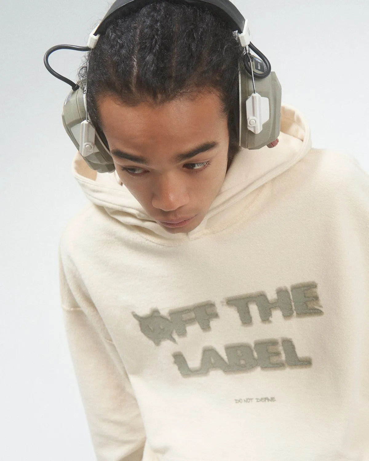 [Welcome Special]  Off The Label cream reversible hoodie