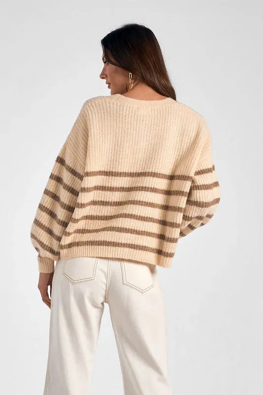 Women's Elan Stripe Cardigan Sweater