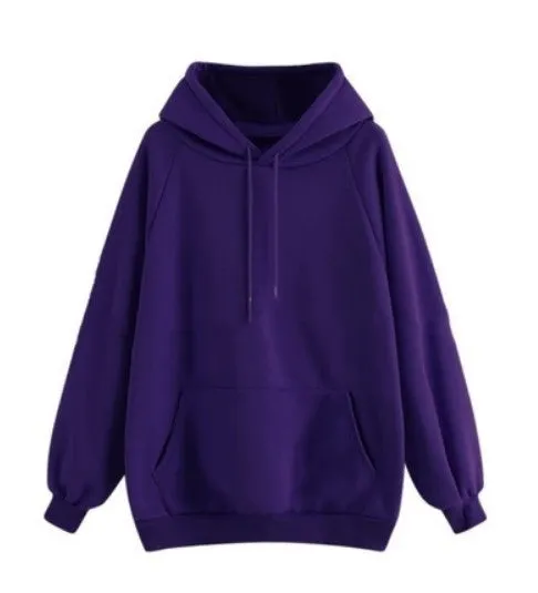 Women's Solid Color Hooded Sweater