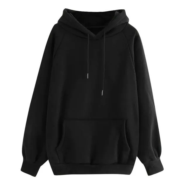 Women's Solid Color Hooded Sweater