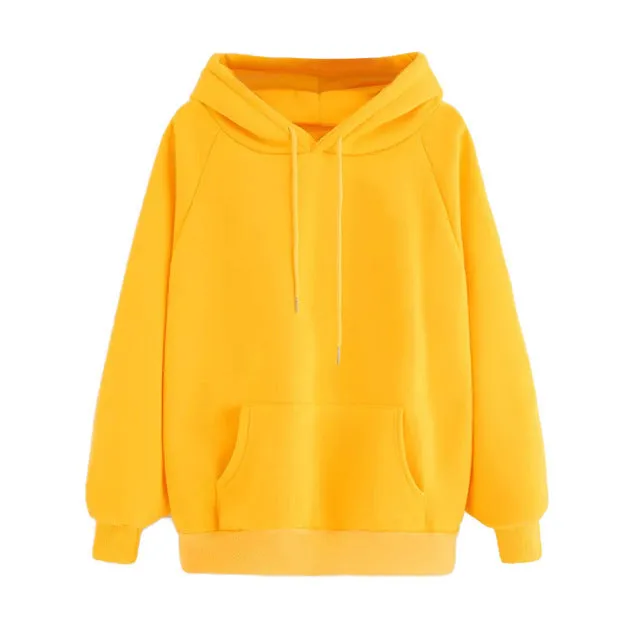 Women's Solid Color Hooded Sweater