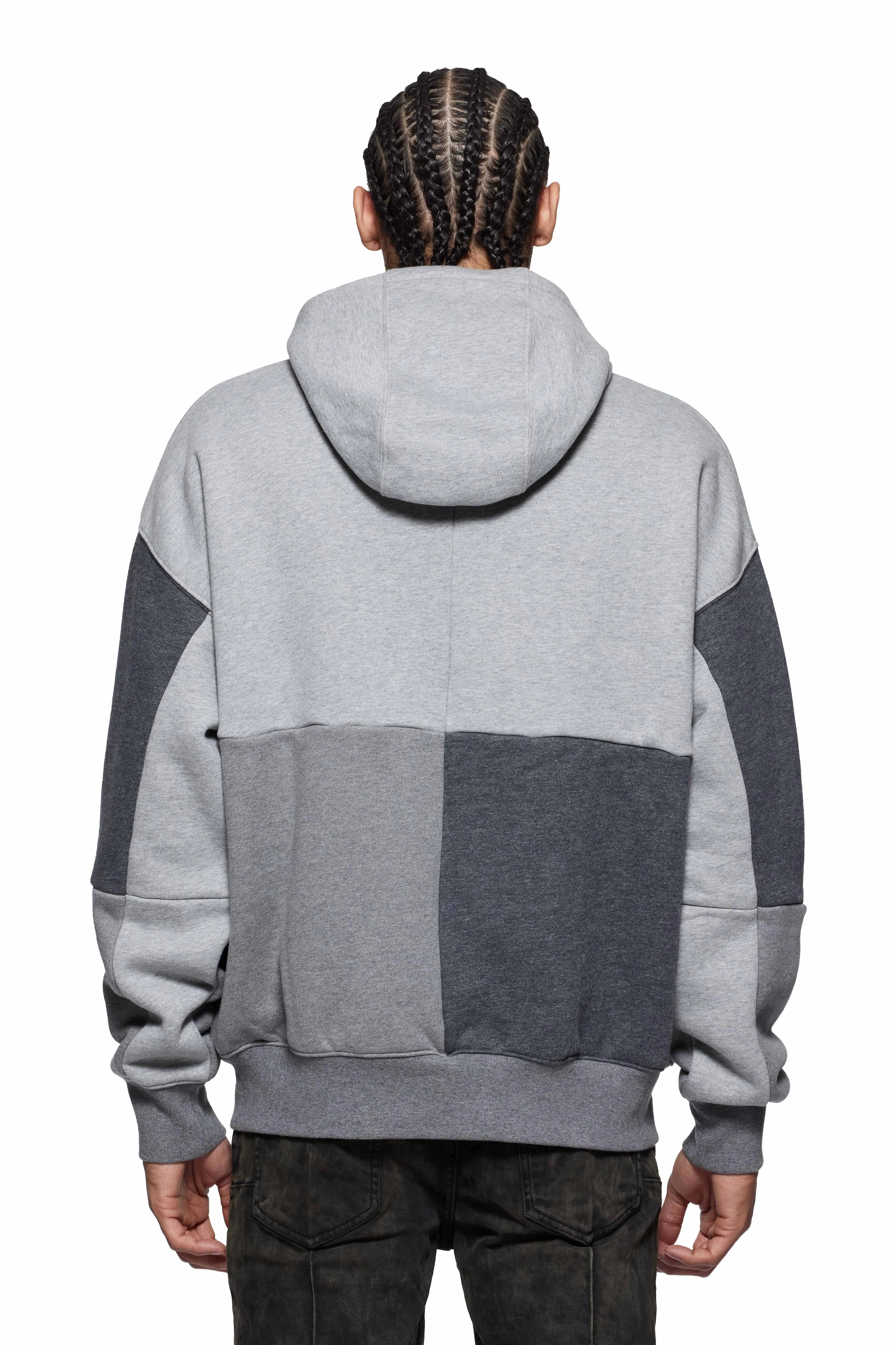 Wordmark Zip Up Hoodie (Grey) - M4117-HFHW125